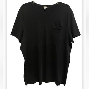 Calvin Klein Men’s Black Cotton Ribbed Tee Size XXL